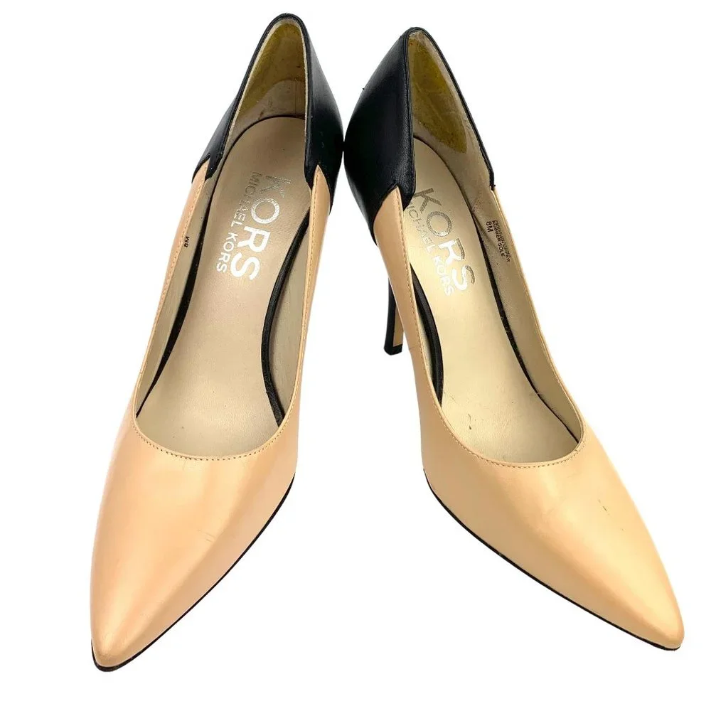 KORS Michael Kors Two-Toned‎ Leather Classic Pumps